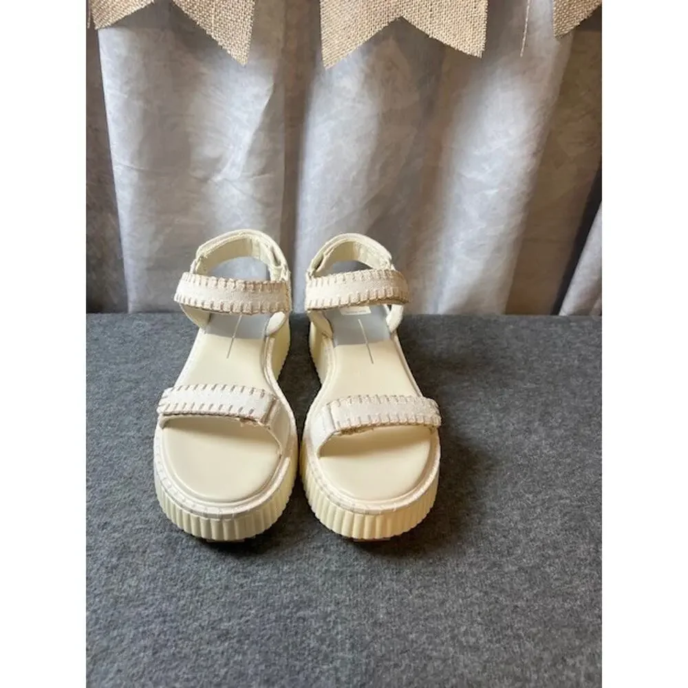 Dolce Vita Debra Ivory Suede Women’s Sandals size 8 Comfortable! NWB - Picture 3 of 8